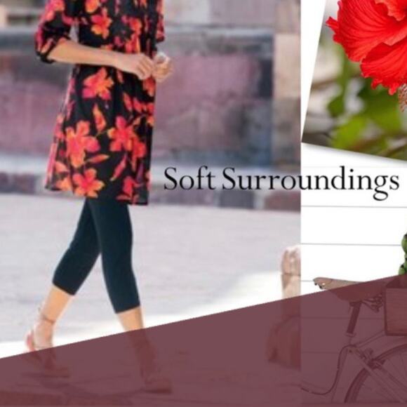 Soft Surrounding Hibiscus Tunic Pintuck Pleats Embroidery Small - Picture 4 of 8